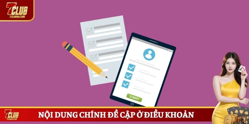 Nội dung chính đề cập ở điều khoản
